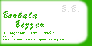 borbala bizzer business card